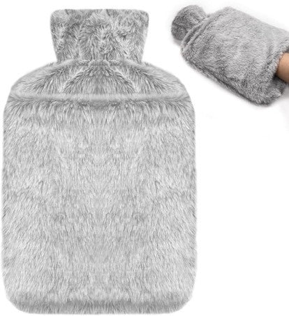 Hot Water Bottle with Luxury Cosy Faux Fur Cover