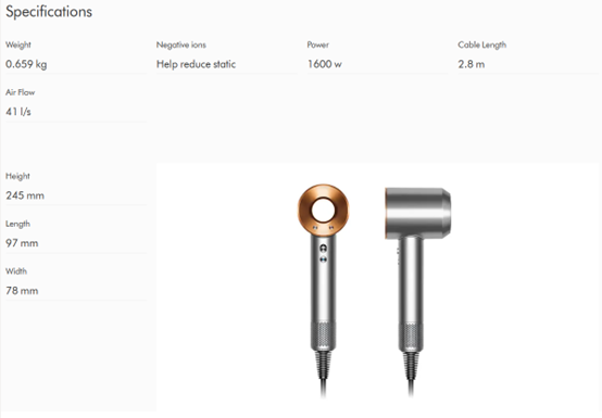 Dyson Supersonic Hair Dryer, Copper