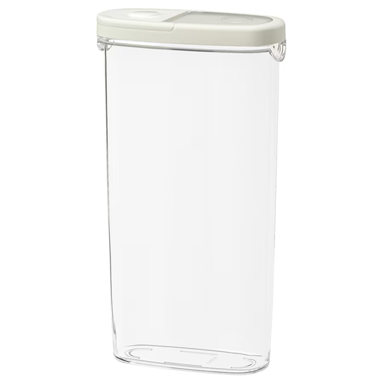 IKEA 365+Dry food jar with lid, transparent/white, 2.3 l