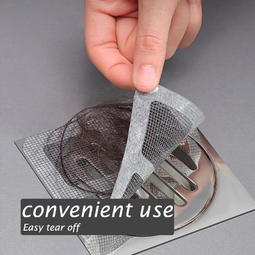 Floor Drain Sticker Hair Catcher For Shower Drain Bathtub Bathroom Kitchen 10x10cm (10Pcs)