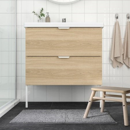 Bath mat, grey-white mélange, 50x80 cm