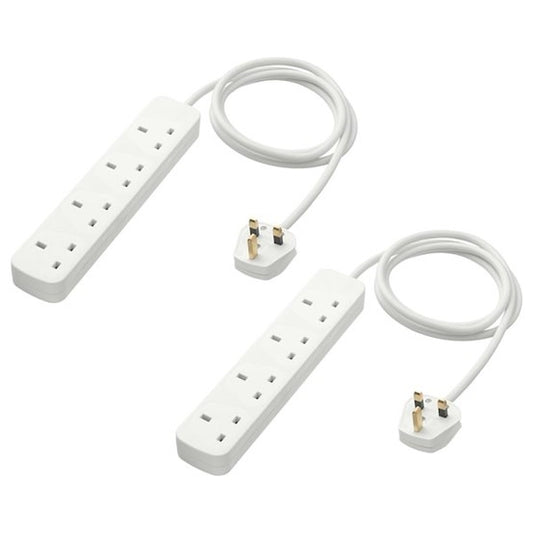 KOPPLA4-way socket, earthed/white, 1.5 m