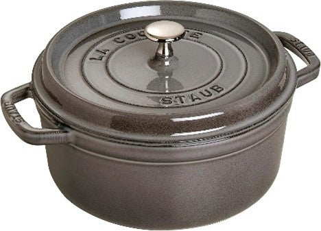 STAUB Cast Iron Roaster/Cocotte, Round, 24 cm, 3.8 L