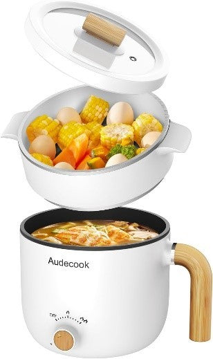 Audecook Electric Hot Pot with Steamer