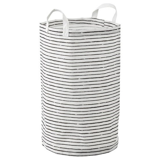Laundry bag, white/black, 60 l